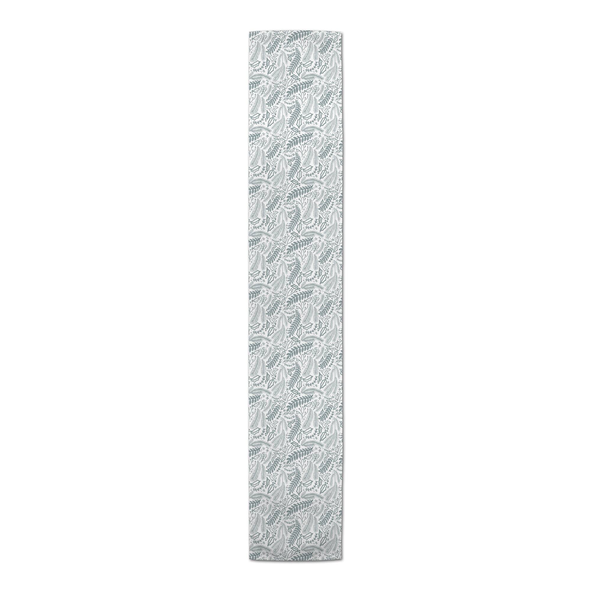 Green Winter Pattern 16" x 72" Cotton Twill Runner